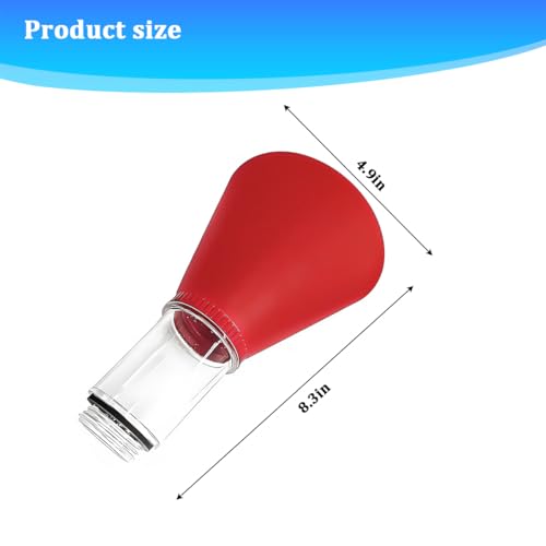 Car Engine Oil Funnel, Vehicle Threaded Locking No Spill Spout Directly into Filler Funnel, Automotive Diesel Change Tool, Compatible with Avalon Tercel Venza (Red) - color: Red
