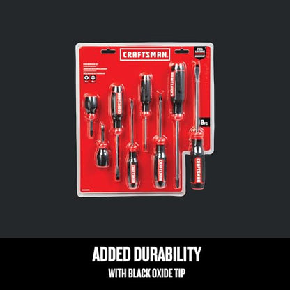 CRAFTSMAN Screwdriver Set, Bi-Material, 8 Piece Set (CMHT65075N) - style: Old Version