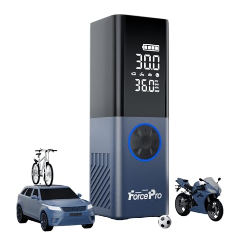 Tire Inflator Portable Air Compressor, 5X Faster Inflation 150PSI Cordless Air Pump for Car,Motorcycle, Bike, Ball with Light