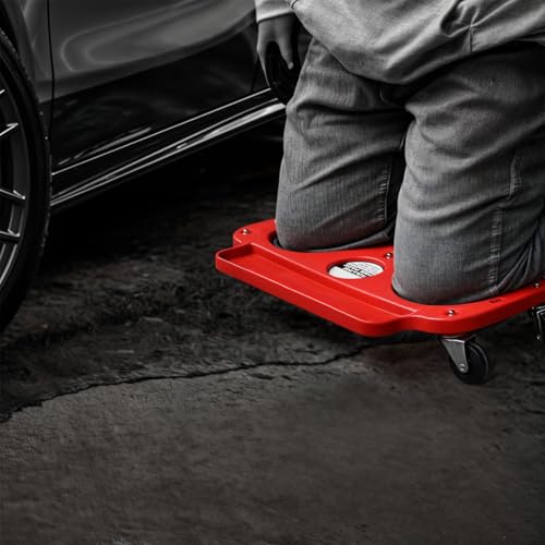 Heavy Duty Rotating Casters Wheel Kneeling Pad for Auto Repair and Flooring with Nonslip Surfaces and Extra Wide Design - color: Blue