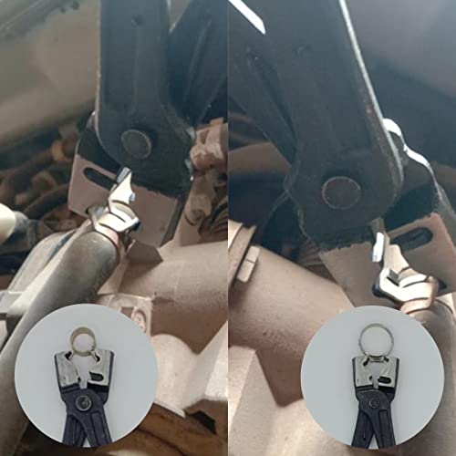 4PCS Hose Clamp Pliers, Spring Clamp Plier, Self-Tightening Hose Clamps Remover Tool, Long Reach Wire Spring Hose Clamp Pliers for Automotive Fuel Oil Water Hose, Coolant Radiator Heater