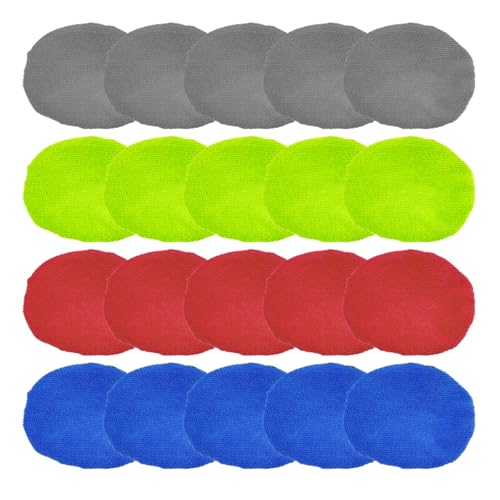 20PCS Microfiber Cloths for Car Windshield Cleaning Tool, Replaced Glass Cleaning Clothes, Interior Auto Window Cleaner Washing Bonnets, Washable & Reusable Microfiber Pads Cover Kit (Square) - size: Square