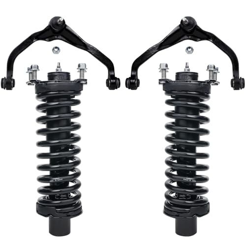 Detroit Axle - Front Struts Kit for Jeep 2008-2012 Liberty 2007-2011 Dodge Nitro 2 Struts with Coil Spring Assembly 2 Upper Control Arms with Ball Joints 2009 2010 Replacement Suspension Kit - size: 4CQ42853/ Big strut kit