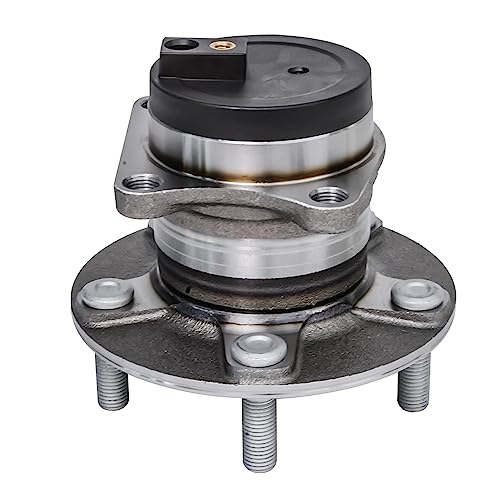 Detroit Axle - FWD Front Steering Knuckles w/Hub + Rear Wheel Hub Bearings Replacement for 2007-2012 Mazda CX-7 - size: 4UW50455/Kit