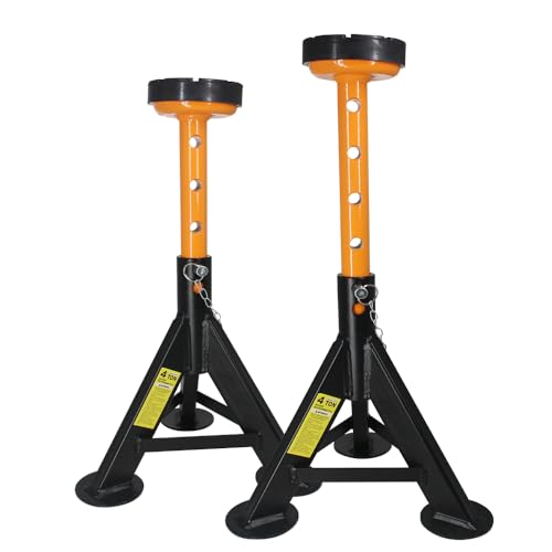BESTOOL Jack Stands 4 ton, Jack Stand with Security Locking Pins 8,000 lbs Capacity, 2 Pack (Black) - color: Standard Jack Stand