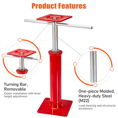 B4B BANG 4 BUCK House Jacks for Leveling Crawlspace, 11" - 16" Height Range, 11023 lbs Max Load Capacity, House Floor Jacks Post Pole for Leveling, 2 Pack - size: 11" - 16" (2 Pack)