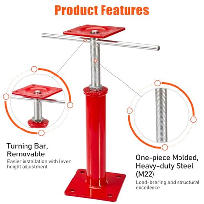 B4B BANG 4 BUCK House Jacks for Leveling Crawlspace, 11" - 16" Height Range, 11023 lbs Max Load Capacity, House Floor Jacks Post Pole for Leveling, 2 Pack - size: 11" - 16" (2 Pack)