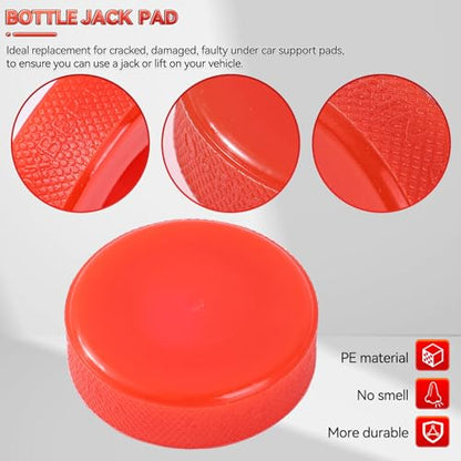 Polyethylene Bottle Jack Pad Anti-Slip Adapter Support Block Car Lift Repair Tool Universal Pinch Weld Side Listing 29MM 1.14" Hole for 5-8 Ton Bottle Jack (Red, 29MM=1.14“) - size: 29MM=1.14“