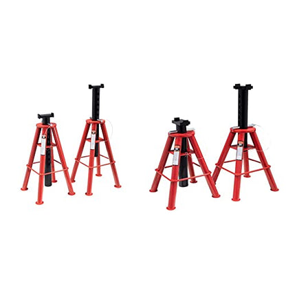 Sunex 10-Ton High and Medium Height Pin Type Jack Stands Bundle (Pair)
