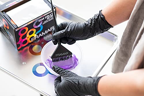 FRAMAR Black Nitrile Gloves Disposable Latex Free, For Hair Dye, Cleaning | Extra Large Nitrile Gloves xl, Tattoo, Mechanics, Extra Durable & Resistant, 12 Inches Long, 100 Pack - size: X-Large