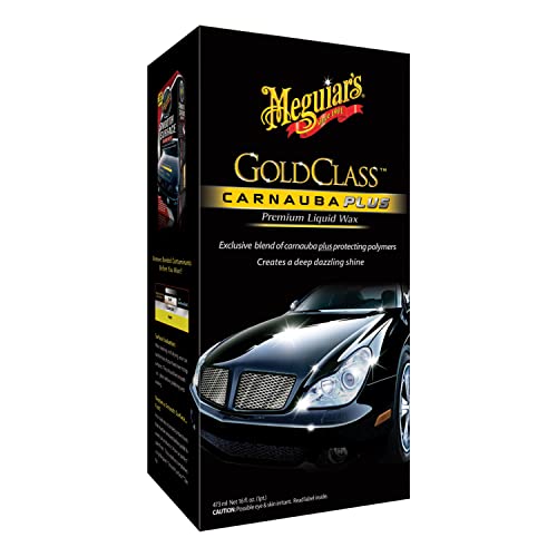Meguiar's Gold Class Carnauba Plus Premium Liquid Wax Kit, Car Detailing Kit with a Pure Carnauba Wax Blend & Foam Applicator Pad for Keeping Glossy Paint Protected Like a Pro,16 Oz Bottle (Pack of 2) - size: 16 Fl Oz (Pack of 2)