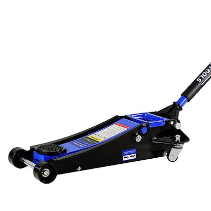 2.5 Ton Low Profile Floor Jack, Heavy Duty Steel Racing Floor Jack with Dual Pistons Quick Lift Pump, Lifting Range 3.5"-19.5", Hydraulic Professional Car Jacks 2.5 Ton/5000 LBS Capacity, Blue - color: Blue - 2.5 Ton(Dual Pump), Lift 3.5"-19.5"