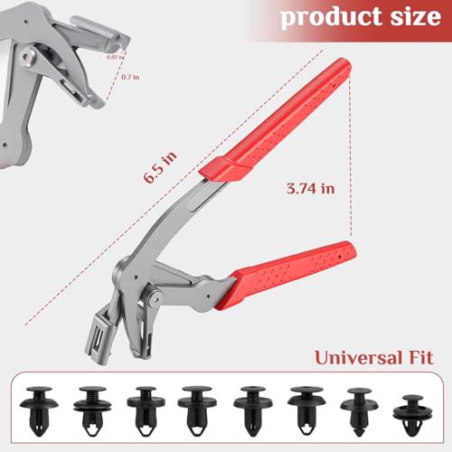 Car Clip Pliers, Panel Clip Removal Pliers,Professional Plastic Fastener Removal Tool for Auto Door Panels,Comfort Grip Handle,Damage-Free Disassembly