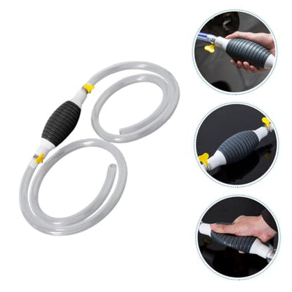 Cabilock Portable Gas Siphon Pump Kit for Fuel Transfer Manual with Hose for Automotive Use Durable Construction Easy Operation for Cars Trucks