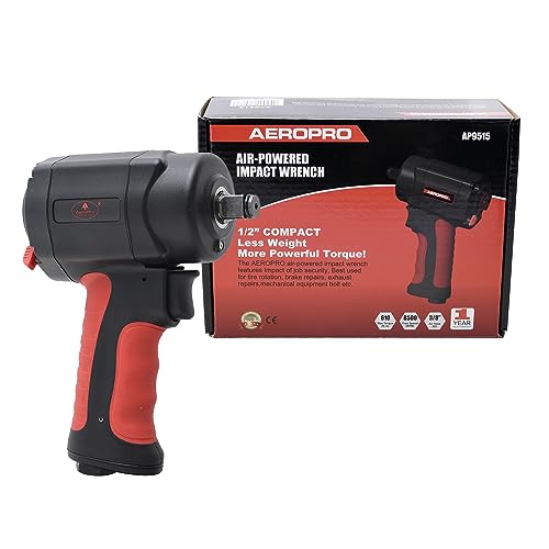 AEROPRO TOOLS 1/2-Inch composite Mini Air Impact Wrench(AP9515),compact design with 810FT-LBS strong torque