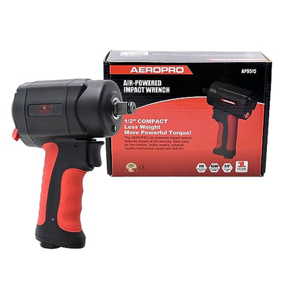 AEROPRO TOOLS 1/2-Inch composite Mini Air Impact Wrench(AP9515),compact design with 810FT-LBS strong torque
