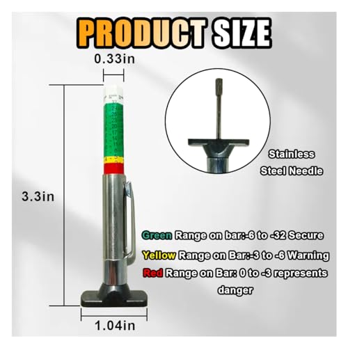 Car Tire Tread Depth Gauge, Tire Tread Gauge Color Coded, Professional Tire Thread Depth Meter Tool in 32nds, Suitable for Most Car Models (1 PCS) - size: 1 PCS