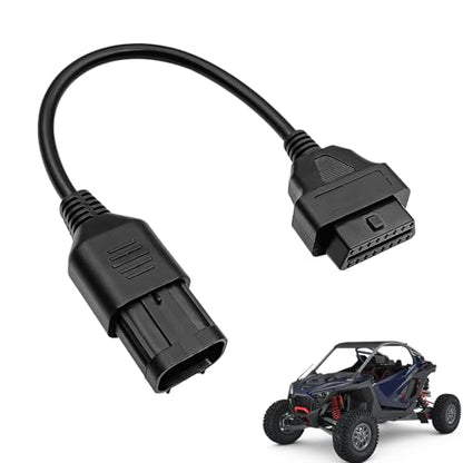8-Pin to 16-Pin OBD2 Adapter for ATV & Motorcycle - OBD Diagnostic Converter Cable Compatible with Polaris RZR, Slingshot, Ranger, Sportsman, ACE, CAN Bus & ELM327 Scanners