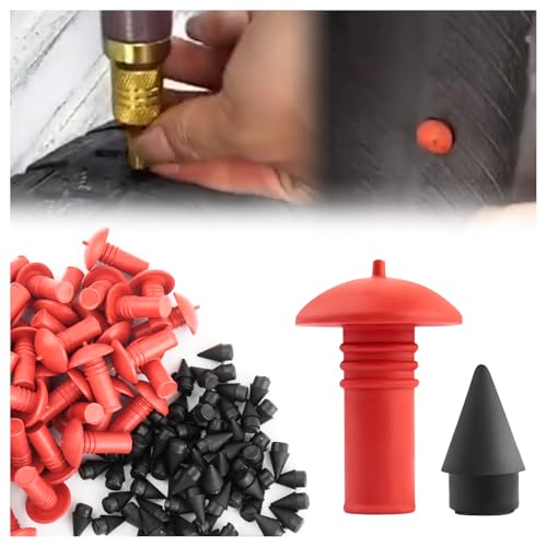Mushroom Tire Plug Kit with 90PCS Pins,Practical Rapid Plug 2.0 Tire Repair for Flat Tire Repair Kit,Car Accessories Mushroom Plug Tire Repair Kit Fits Tubeless Tires (90pcs large mushroom heads) - color: 90pcs large mushroom heads