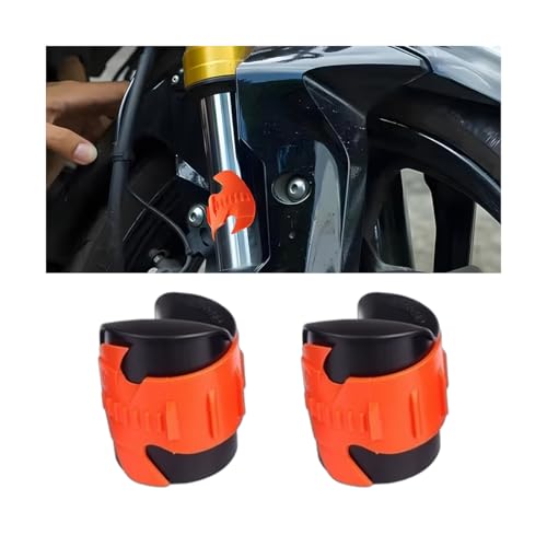 HZEL Motorcycle Fork Seal Cleaner Tool, 2PCS 45mm-55mm Motorbike Front Fork Seal Saver Cleaner Removal Tools, Shock Absorber Motocross Cleaning Tool, Universal for Motocross Dirt Bike (Orange) - color: Orange