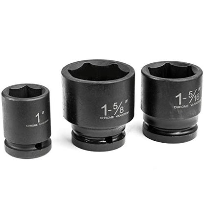Stark USA 21-Pieces 3/4" Drive Deep Impact Socket Set Sliding T-Bar Master SAE Adapter, Ratchet, Extension Bars (3/4" - 2" inch) Large Vehicle & Equipment Maintenance
