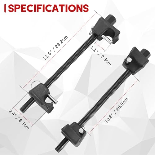 Macpherson Strut Spring Compressor Tool Kit | Heavy Duty Dual Coil Spring Compressor with Locking Pins, 13/16” Socket 1/2" Drive, 11.5" Range, Set of 2 for Suspension Work
