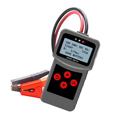 Car Motorcycle Battery Tester Auto Battery Tester MICRO-200 PRO Digital Car Load Discharge Black