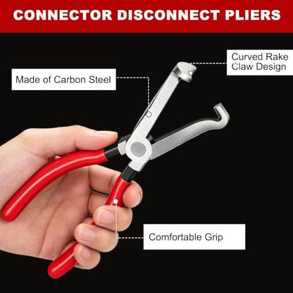 5 PCS Electrical Disconnect Pliers, Automotive Electrical Connector Separator, Electrical Plug Connector Disconnect Tool Car Clip Removal Plier Kit for for Cars, Trucks & SUVs
