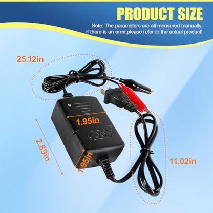 12V 1300mA Sealed Lead Acid (SLA) Smart Battery Charger Maintainer, Automatic Car Charger Maintainer for RV, ATV, Boat, Motorcycle Battery Trickle Charger with Short Circuit Protection(1PC) - size: 1PC