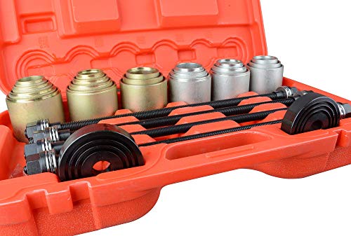 DAYUAN Universal Press Pull Sleeve Remove Install Bushes Bearings Tool Kit | Bearing & Bush Removal Tool Kit, Fits Cars LCV & HGV, Drop Forged Steel, For Bearings Seals Bushes, Universal Fit