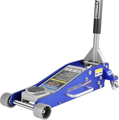 2.5 Ton Low Profile Floor Jack, Heavy Duty Steel Racing Floor Jack with Dual Pistons Quick Lift Pump, Lifting Range 3.7"-18.7", Professional Hydraulic Car Jacks 2.5 Ton/5000 LBS Capacity, Grey - color: Grey - 2.5 Ton(Dual Pump), Lift 3.7"-18.7"