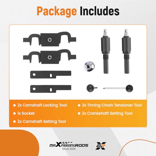 maXpeedingrods Engine Camshaft Alignment Tensioning Locking Timing Tool Kit for Porsche Cayenne Panamera V8 4.5L 4.8L / V6 3.6L, for Audi Q7 9678, 9595