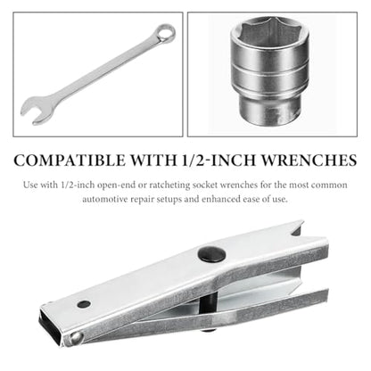 Door Spring Tool, Sturdy Metal Car Door Hinge Spring Compressor Tool Fit 1/2 Inch Wrenches, Professional Repairing Tools for Compresses and Installs Car Hinge Springs