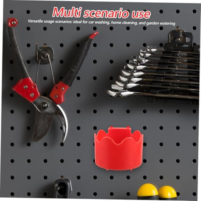 Plastic Cylindrical Spray Bottle Holder for Pegboard Wall-Mounted Car Wash Tool Organizer with Anti-Slip Surface Space-Saving Storage Rack for Sprayer Kettles and Polishers