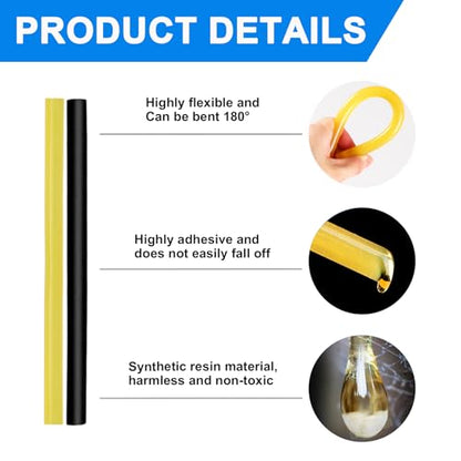 Yellow PDR Glue Sticks 10 Pack - High Viscosity Paintless Dent Repair Glue Maximum Holding Power for Doors, Hoods & Rigid Panels - Professional Dent Puller Kit
