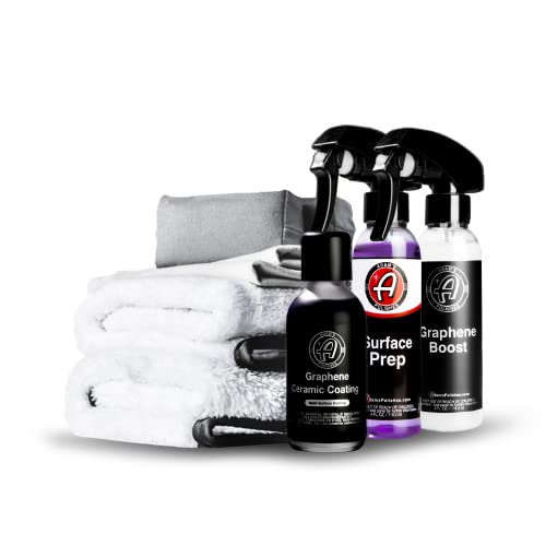 Adam's UV Graphene Ceramic Coating Kit Without UV Flashlight - 10H Ceramic Coating for Cars with UV Glow Technology, 7+ Years of Shine, Gloss & Protection for Car Boat RV Motorcycle - size: Standard Kit