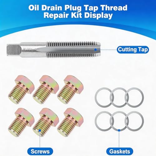 M13 X 1.5MM Oil Drain Plug Thread Repair Tool Kit, Oil Pan Thread Repair Kit - size: M13 x 1.5MM