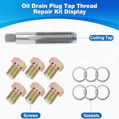 M13 X 1.5MM Oil Drain Plug Thread Repair Tool Kit, Oil Pan Thread Repair Kit - size: M13 x 1.5MM