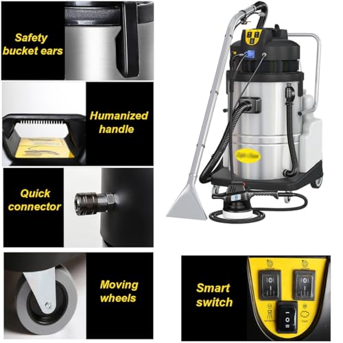 Commercial Carpet Cleaner Machine, Portable Carpet Cleaner Machine, Extractor Vacuum Washing Machine, Heavy Duty Wet Dry Carpets Cleaner Machine for Rugs Couch Curtain Car Detailing Deep Cleaning(30L) - size: 30L