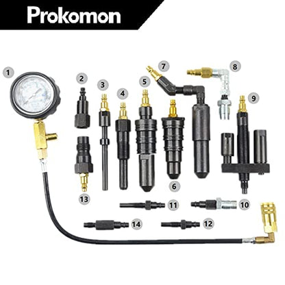 1000 Psi Diesel Engine Compression Tester for Most Diesel Fueled Trucks, Cars and Tractors