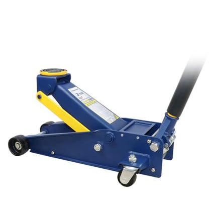 STRONGHOLD 3 Ton Hydraulic Dual Pump Garage Jack (6000 LBS) – Heavy-Duty Steel Floor Jack, Quick Start Lift, 5-1/4” to 18-1/4” Range, 360° Swivel Saddle