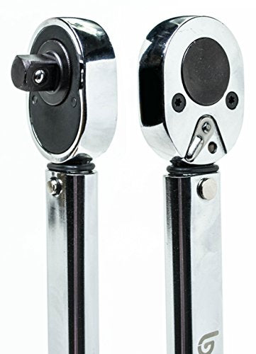 Bastex 1/2 inch Drive Click Torque Wrench, 10~150 ft./lb, CR-V Steel 28-210 Newton Meter with Extension Bar