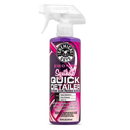 Chemical Guys, Synthetic Quick Detailer Spray, High Gloss & Slick, 16 oz | Spray-and-wipe detailer lifts dust, fingerprints and smudges while adding a streak-free synthetic-polymer gloss - size: 16 Fl Oz (Pack of 1)