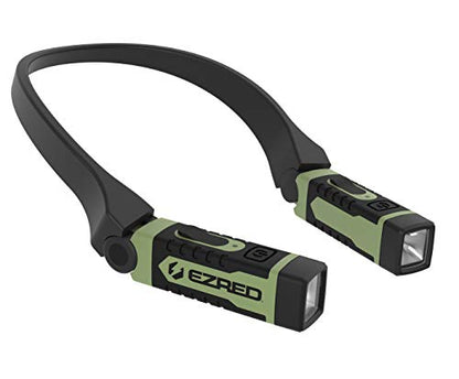 EZRED Anywear Rechargeable Neck Light for Hands-Free Lighting, Soft Green & Bright NK10 Anywear Neck Light for Hands-Free Lighting, Red and Black