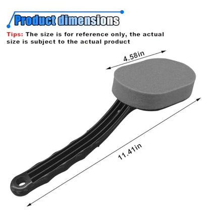 2PCS Tire Shine Applicator Brush, Car Detachable Tire Wax Foam Applicator Pad with Curved Handle, High-Density Tire Dressing Applicator Sponge Brush Car Tire Detailing Cleaning Accessories - size: 2PCS