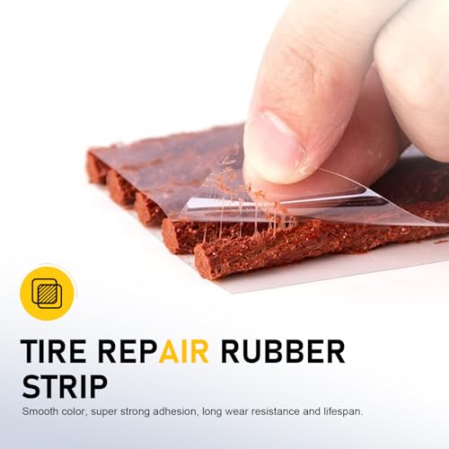 22 PCS Vacuum Tire Repair Tool Kit, DIY Tire Patching Set with Tire Repair Strips and Tools, Universal Tire Repair Kit for Car, Motorcycle Bicycle Tire Emergencies - size: 22 PCS