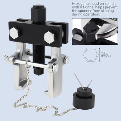 ChgImposs 3.3 Inch Heavy Duty Pitman Arm Puller for Trucks & Cars – Adjustable Jaws Bearing with Adapter, Collar & Gear Removal Tool, Two-Claw Steering Arm Puller