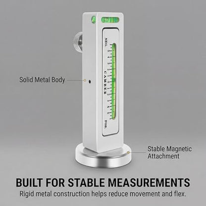 2 Pack Adjustable Magnetic Gauge Tool, Wheel Camber, Caster Pillar and Wheel Alignment Tools for Automotive Truck RV Tire Repair - color: White