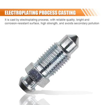 ZIMISI 36PCS Brake Bleeder Screw Assortment Kit, SAE & Metric Cylinder Bleeder Valve Screw Kit, Vehicle Brake Caliper Accessories Replace H9406-6, H9402-6, H9403-6, H9404-6, H9407-6, H9410-6