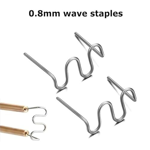500 Pcs Hot Staples, Hot Stapler Kit Welding Rods Bumper Repair Welding Wire for Repair Machine Car Bumpers Car Bumper Repair Kit, 0.8MM Wave Staples - size: 0.8MM Wave Staples
